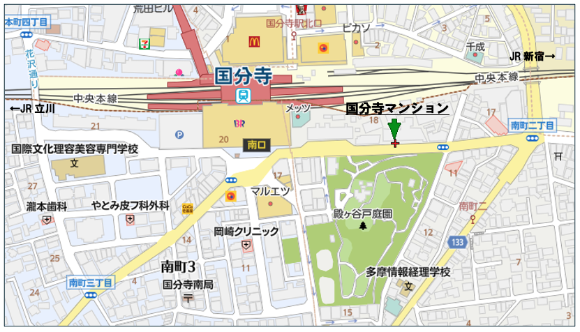 国分寺カウンセリングルーム周辺地図
